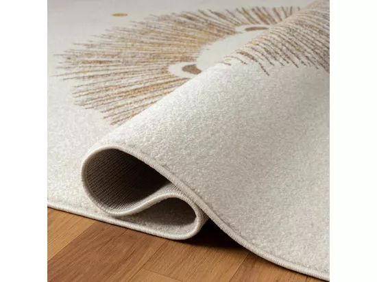 Tapis enfant 160x230 rectangle tissé crème motif animaux SWEETLION