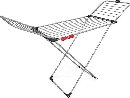 Vileda - Aluminium 100 - Droogrek - Wit - 20 m Drooglijn Lengte - 58,5 x 19,5 x 131 cm