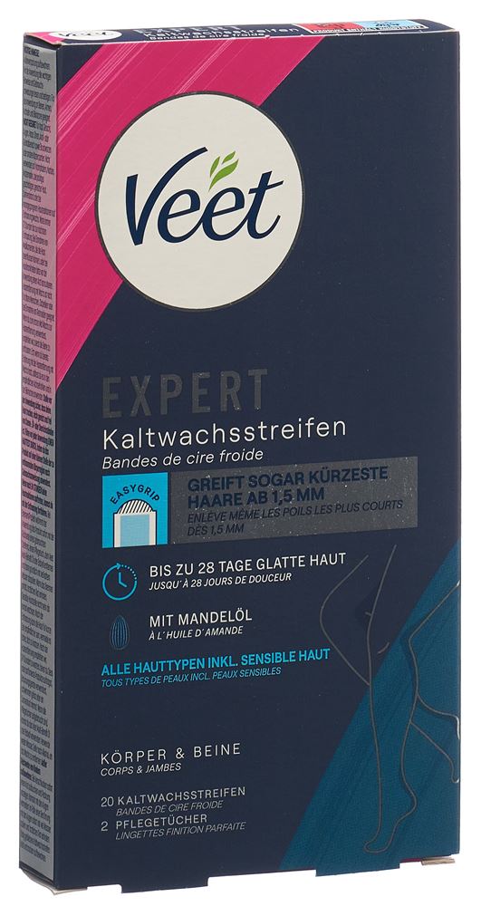 Veet Kaltwachsstreifen<br>20 Stück, Körper&Beine