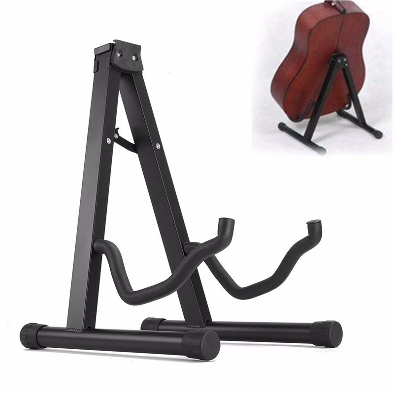 (37.5x28x29.5cm) Gitarren Klappständer Musikinstrument Halterung - Schwarz