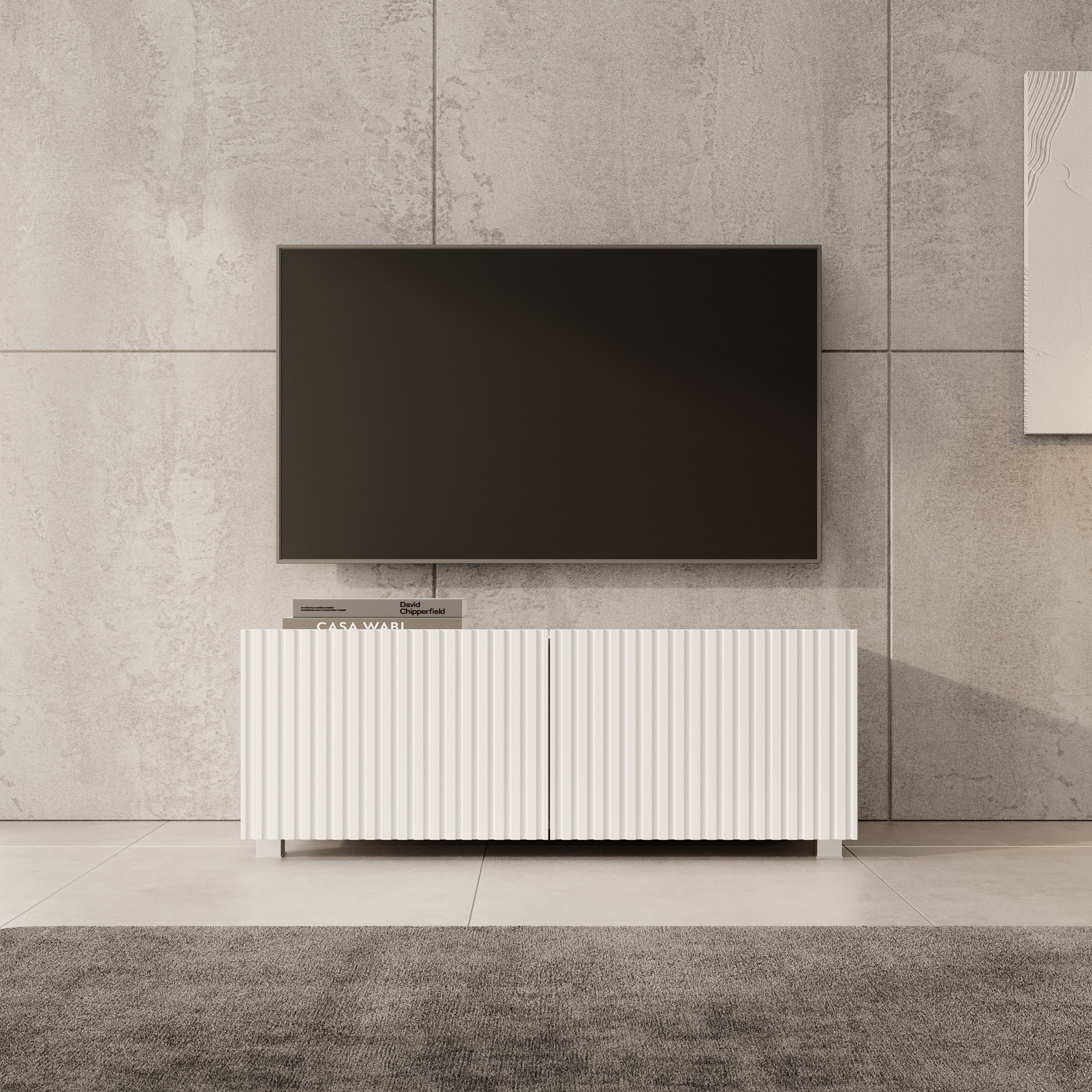 Meubella - TV-Meubel Kenderes - Wit - 100 cm