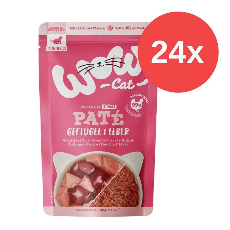 Lot WOW Cat Junior 24 x 125 g pour chaton