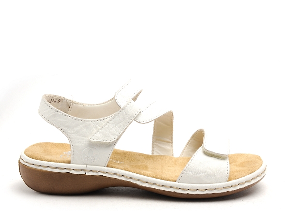 Rieker nu pieds plats femme 659c7 blanc
