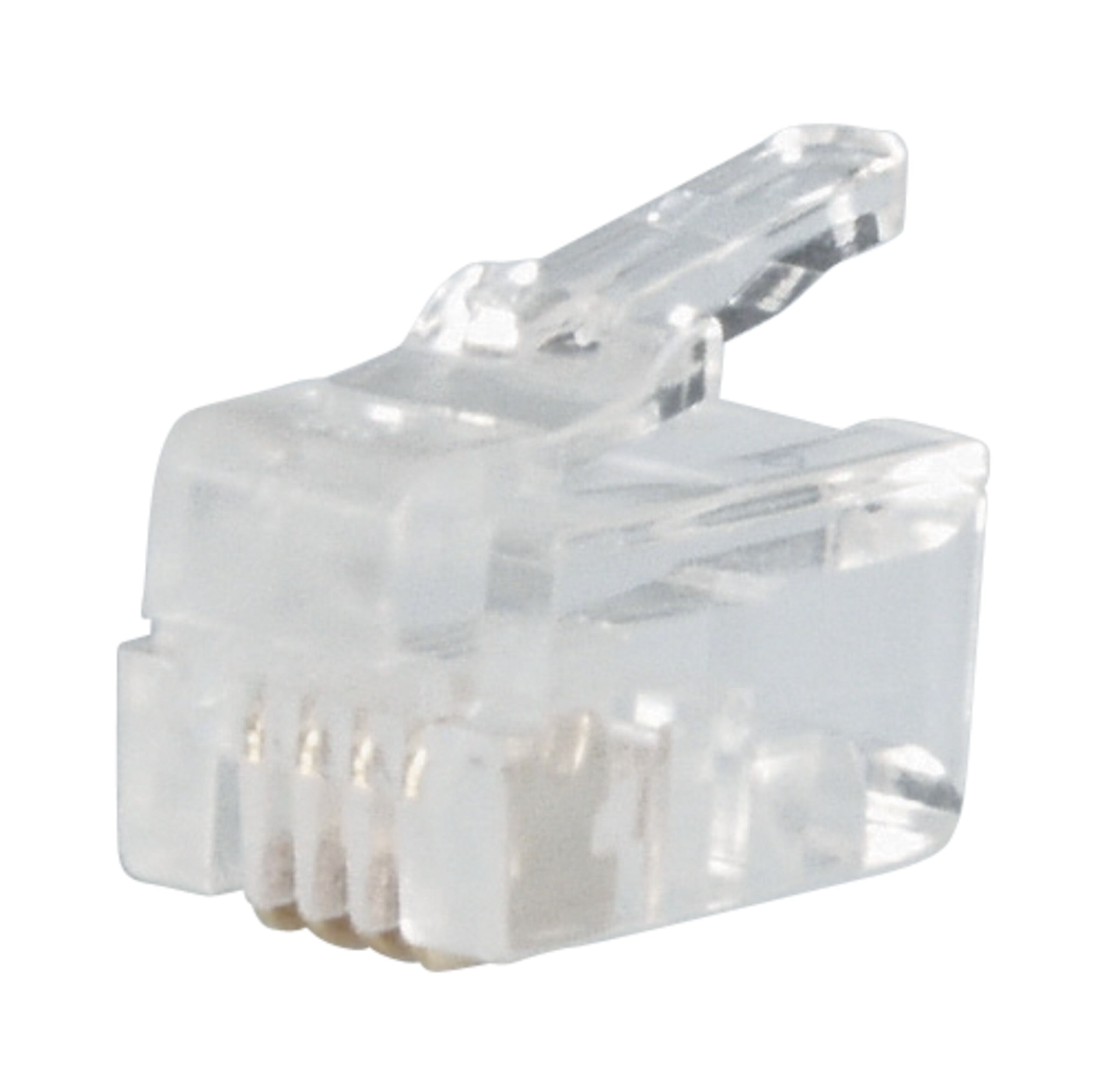 RJ10-kontakt for flat telekabel 10-pk.