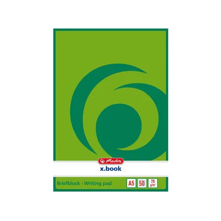 Herlitz Briefblock DIN A5, blanco, 5 Stück