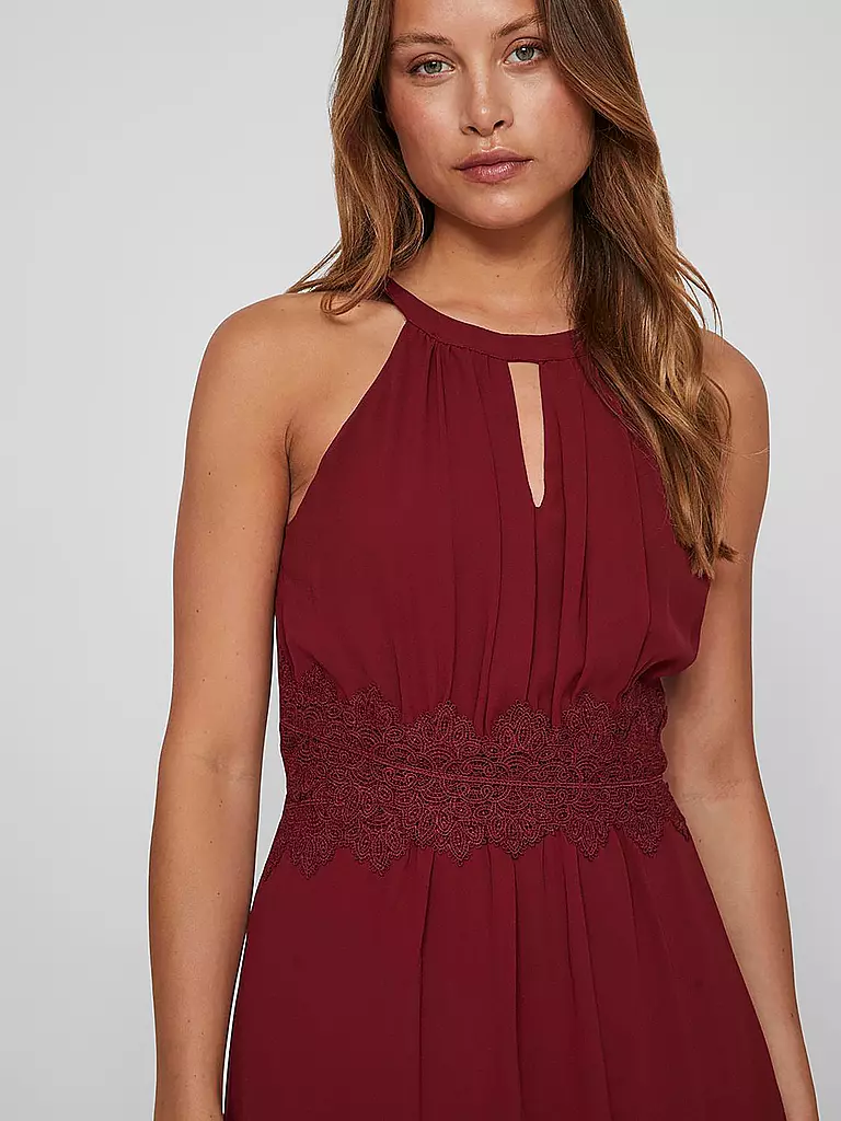 VILA Abendkleid VIMILINA dunkelrot