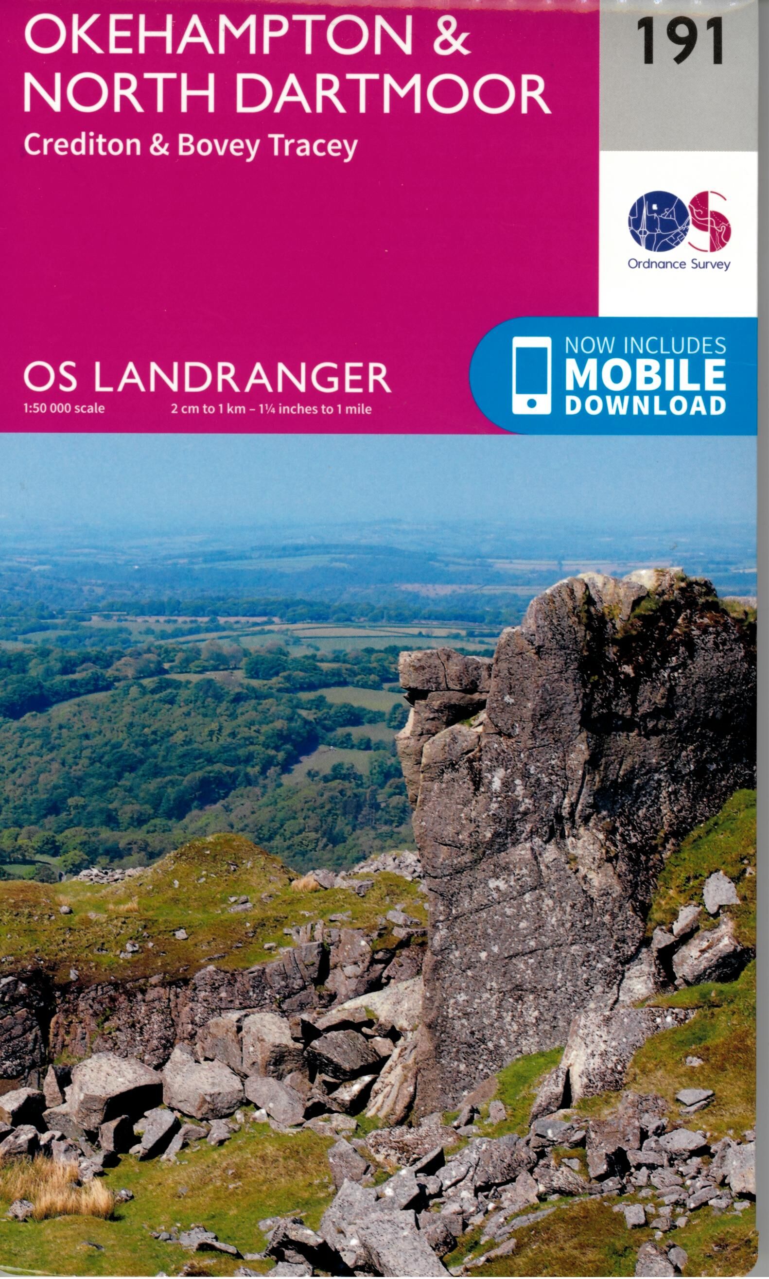 ORDNANCE SURVEY - 191 GB OKEHAMPTON 1 50 000