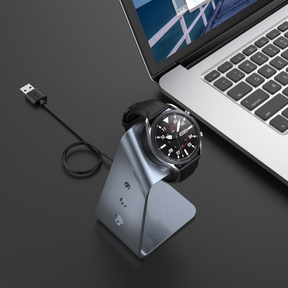 Samsung Galaxy Watch 4 / 3 / Active 2 / Active 1 USB Ladegerät Dockingstation - Grau