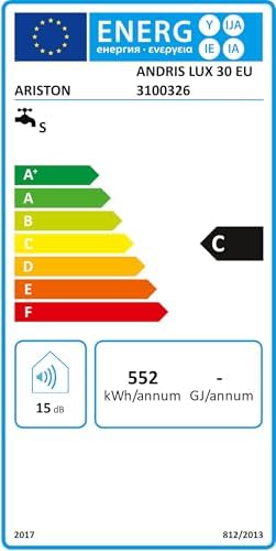 Ariston ANDRIS LUX   Chauffe eau électrique sur Évier 30 litres   Puissance 2000W   Compact, facile à utiliser   Conçu et fabriqué pour être installé en France : Bricolage