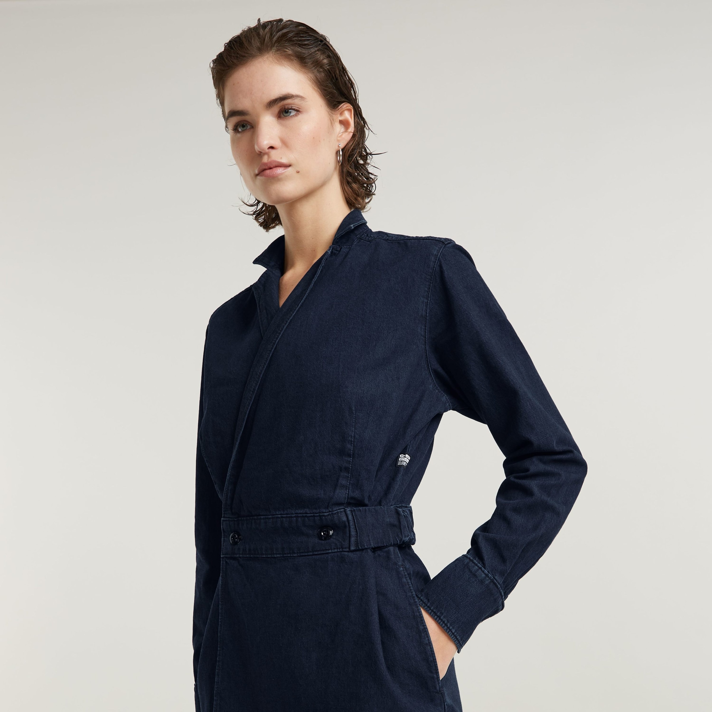 G-STAR Wickelkleid »Wrap Dress« Eingrifftaschen mit verstellbarer Taille