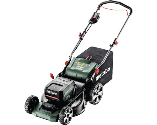 METABO RM 36-18 LTX BL 46 2x18V accu grasmaaier, inclusief 2 x 5,2 Ah accu's en snellader
