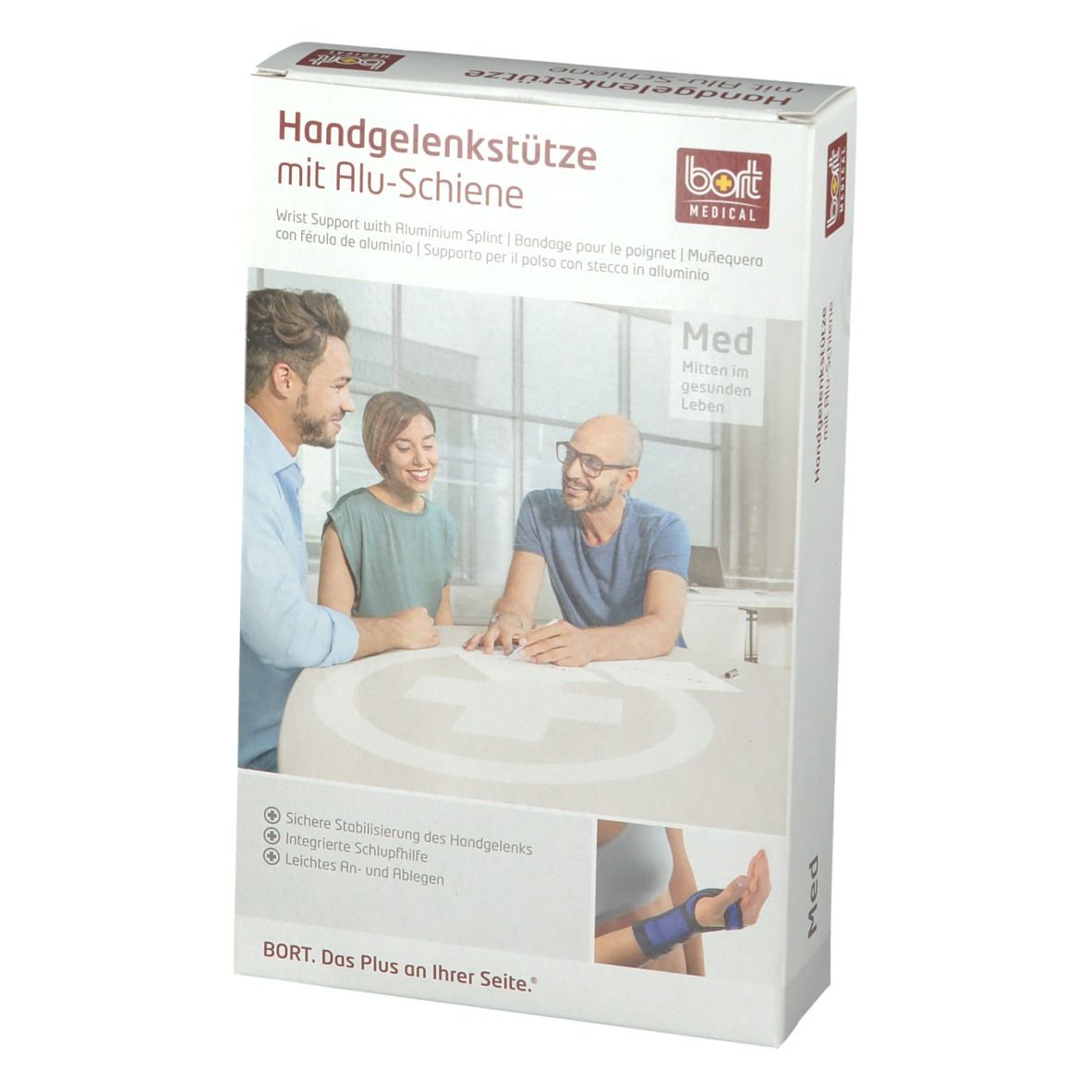 BORT Handgelenkstütze mit Alu-Schiene rechts Gr. L schwarz