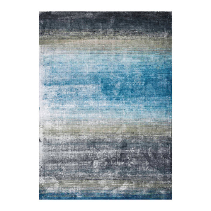 Viscose vloerkleed - Rachelle Blauw/Groen | Fleurig