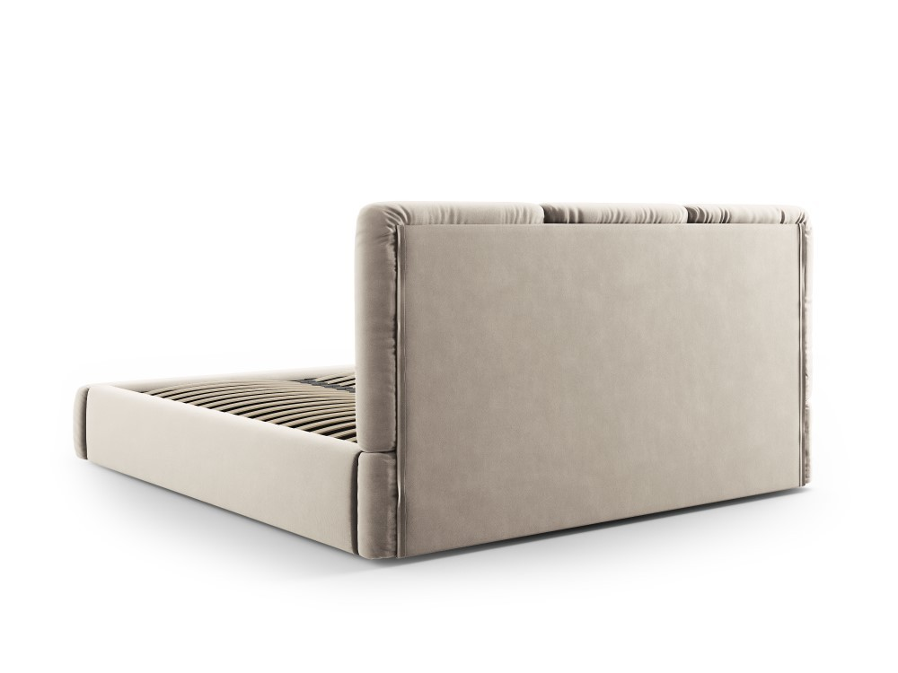 Windsor & Co Horizon Bedframe met Opbergvak - 200 x 200 cm - Fluweel - CrÃ¨me