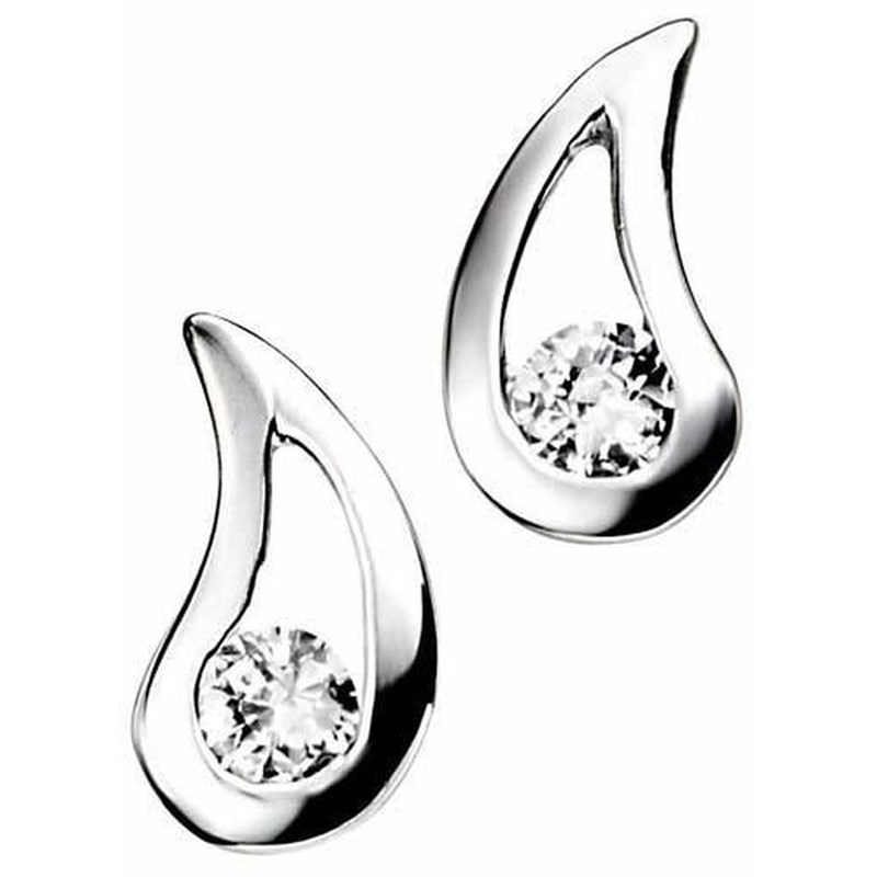 Boucle d'oreille zirconia en argent 925/1000