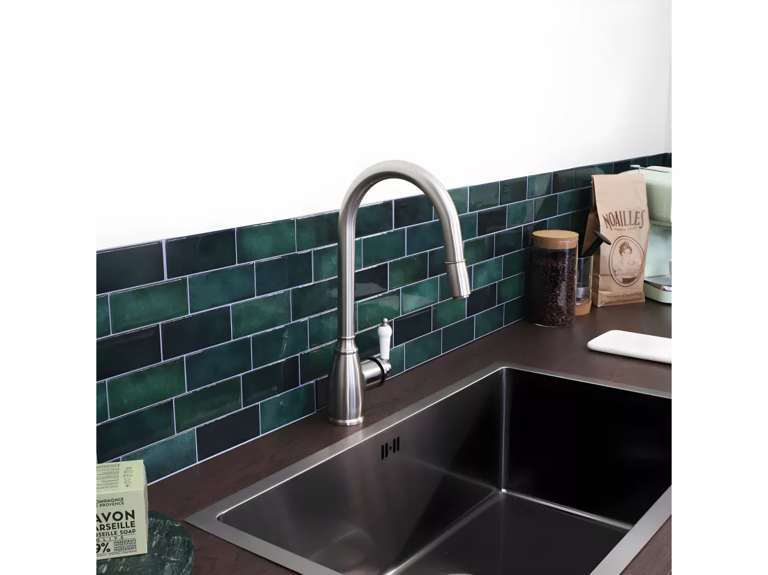 Ascott mitigeur évier à douchette extractible façon inox - Essebagno