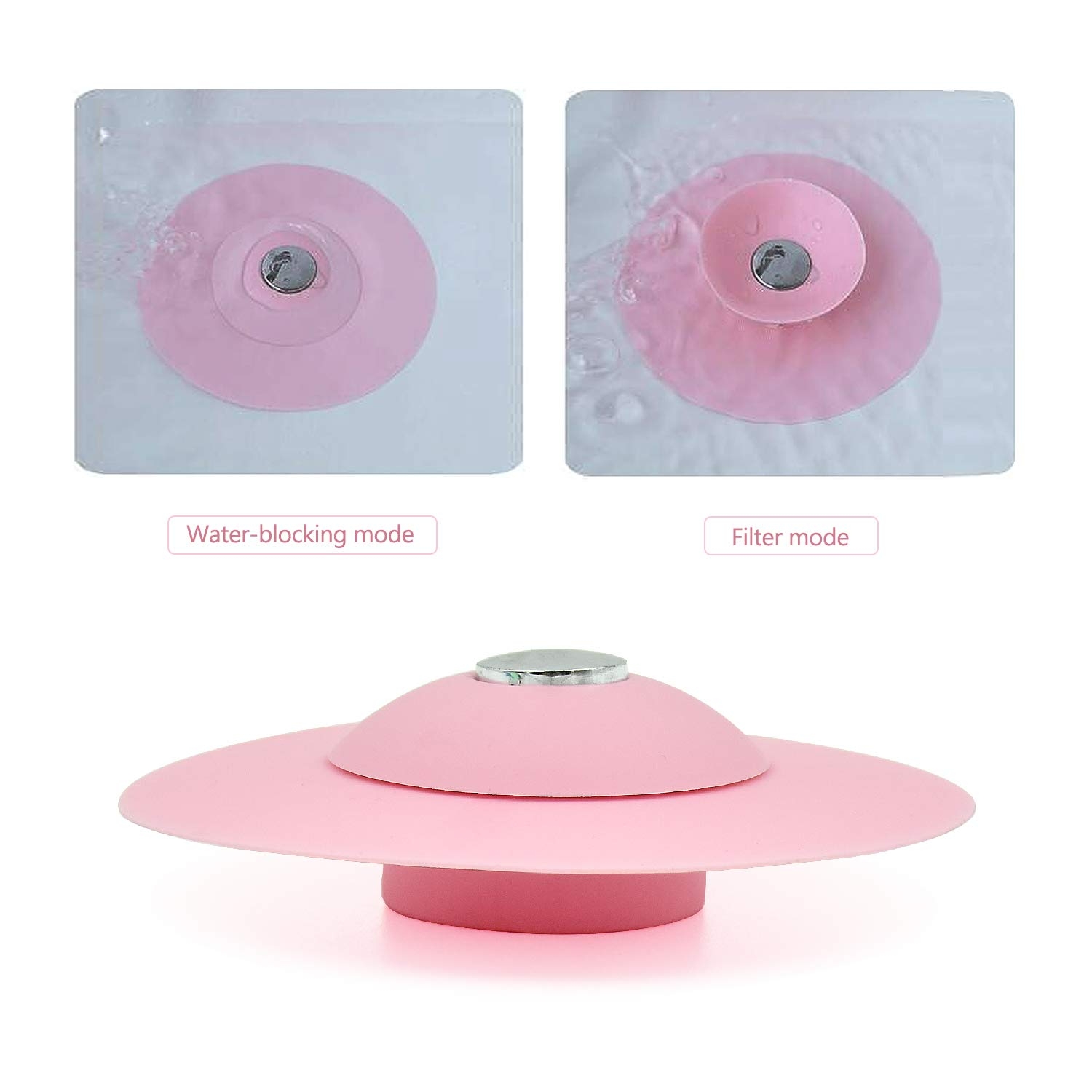 Silikon Haarfänger Stopper Pop-Up Abflusssieb Abflussabdeckung - Grau
