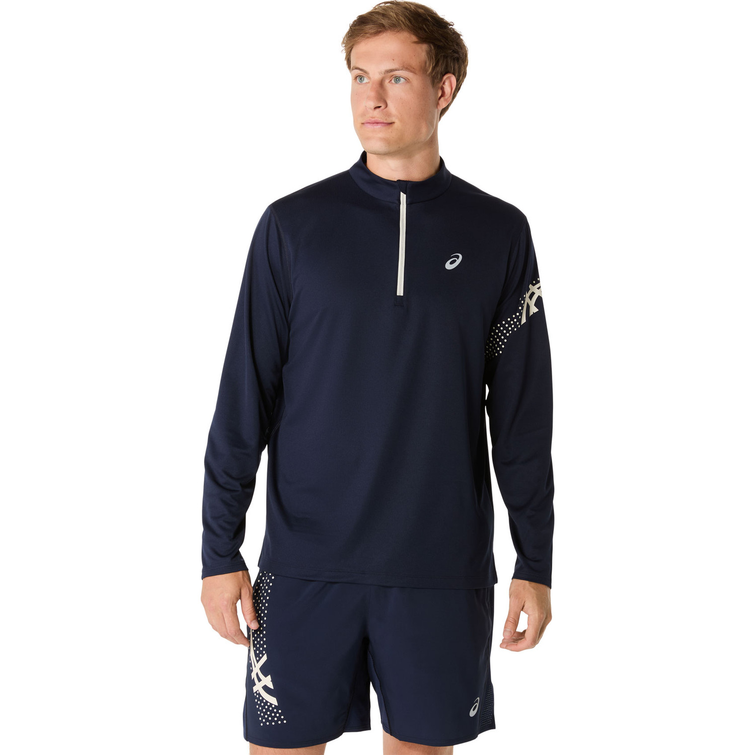ASICS Icon Half-Zip Longsleeve T-shirt Heren