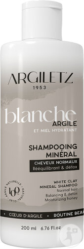 Argiletz Cœur D'Argile Shampoing Argile Blanche Cheveux Normaux Tube 200ml