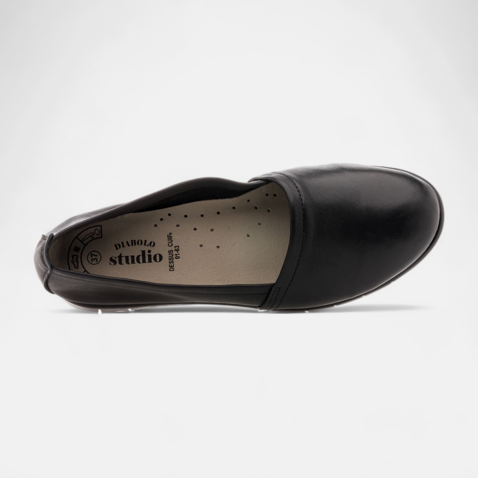 Mocassins Femme en cuir noir