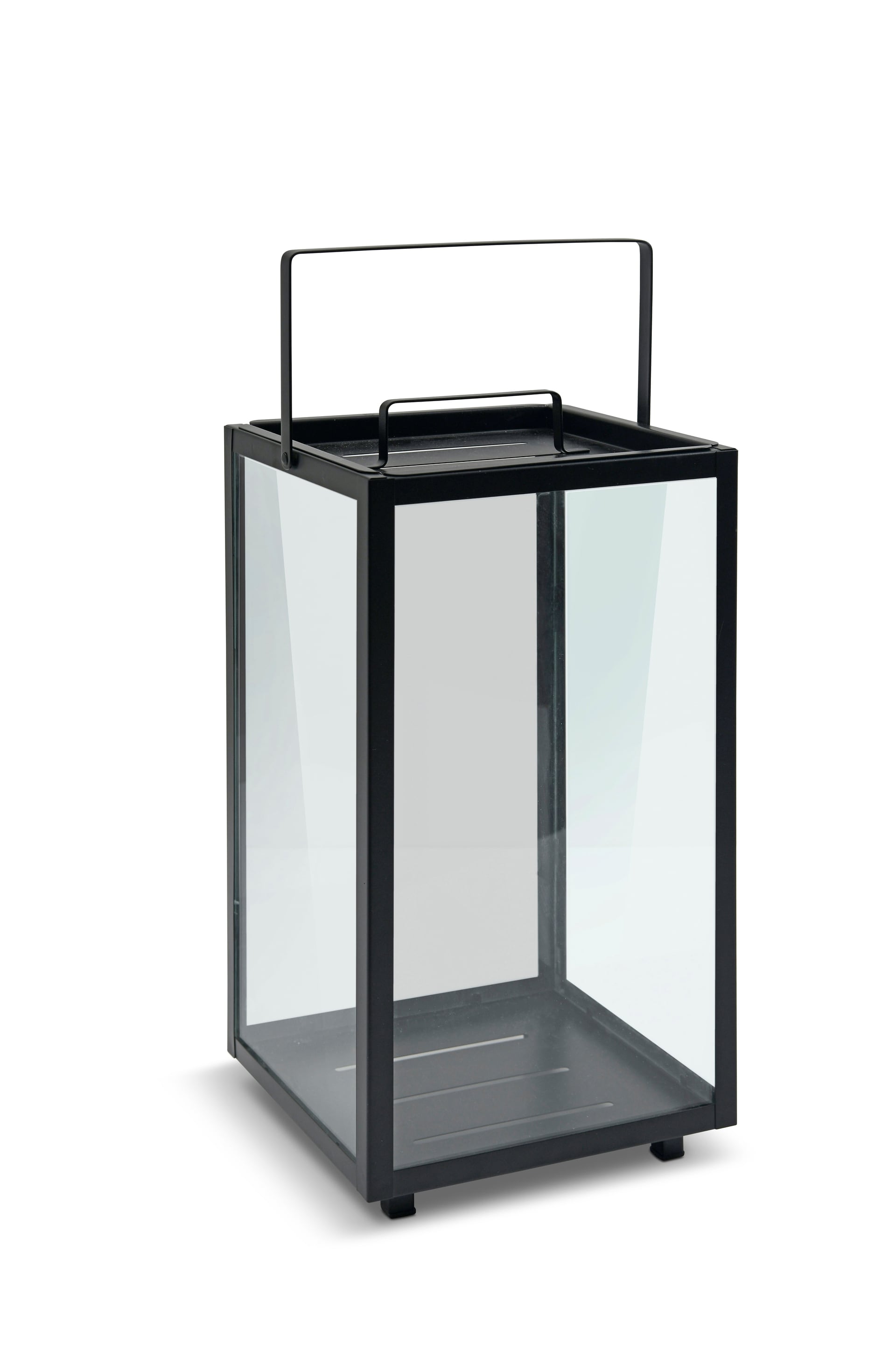 casaNOVA Laterne 45 cm Metall/Glas schwarz