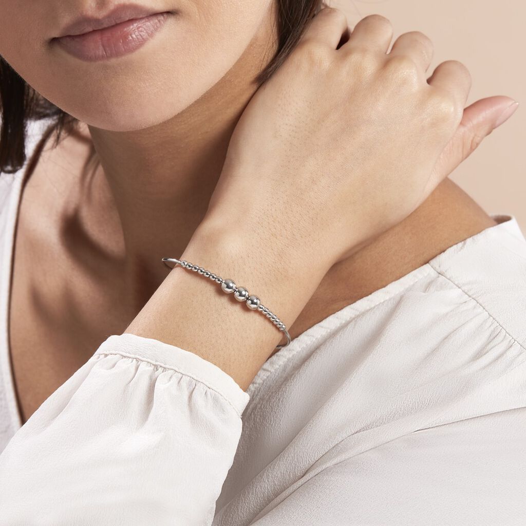 Bracelet Jonc Atlantis Argent Blanc