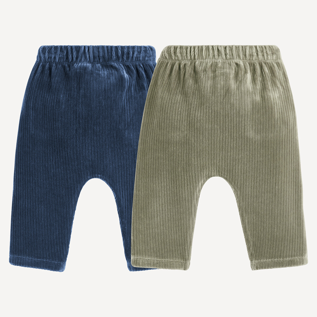 COLEÇÃO LA REDOUTE<br>Conjunto de 2 calças harém em tecido geribd fluweel