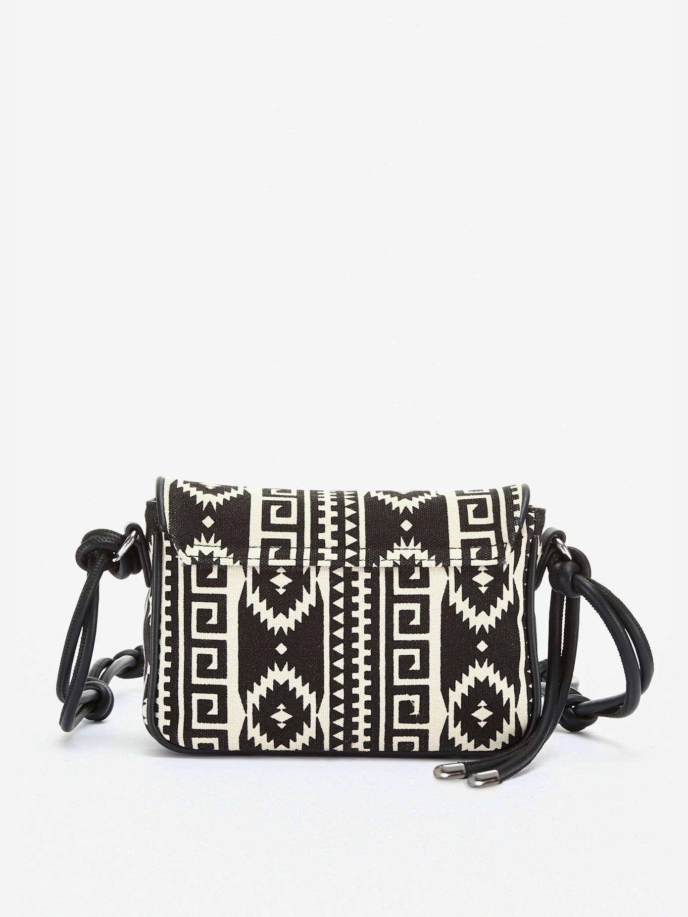 Sac en bandoulière sac à main tendance au style ethnique avec doublure contrastée