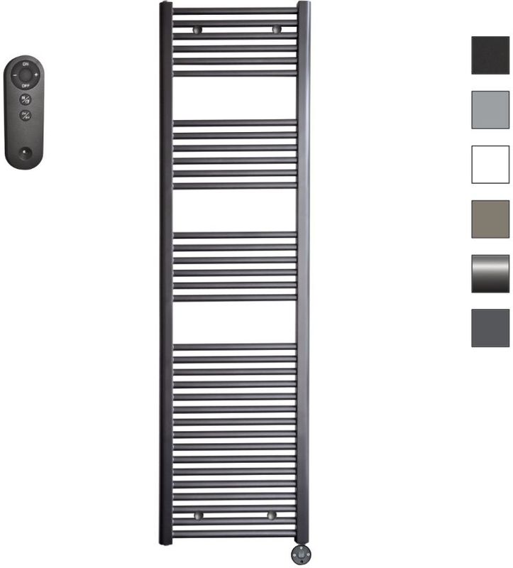 Sanicare - HVS - Elektrische Radiator - Gunmetal - 60x172cm - Met Afstandsbediening en Thermostaat
