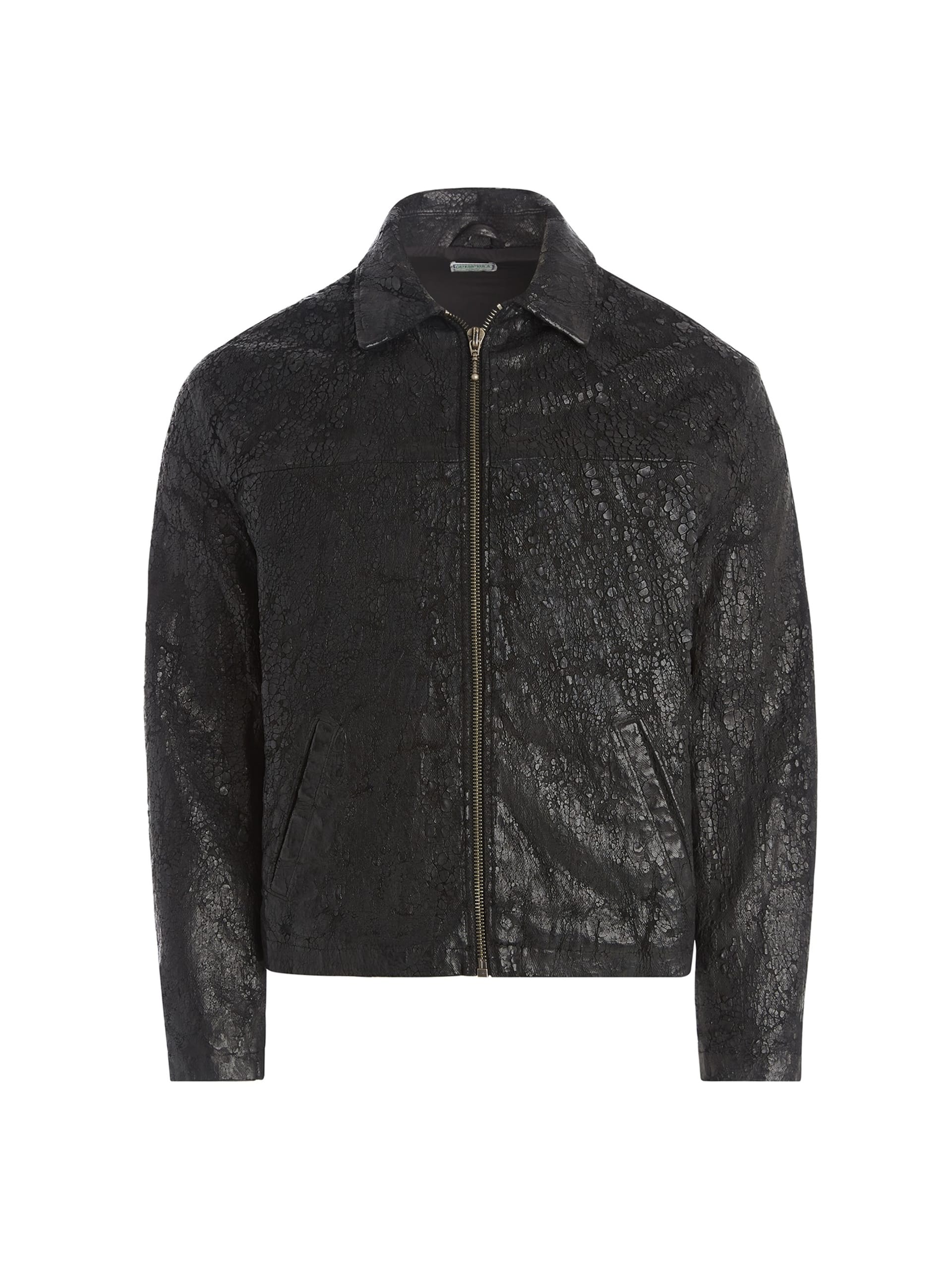 jaqueta jeans descascada