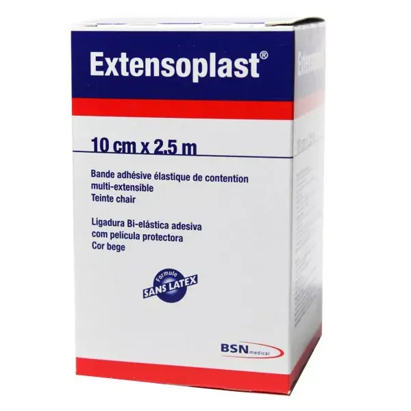 Curativo adesivo elástico BSN Medical Extensoplast 2,5 m x 10 cm cor da pele