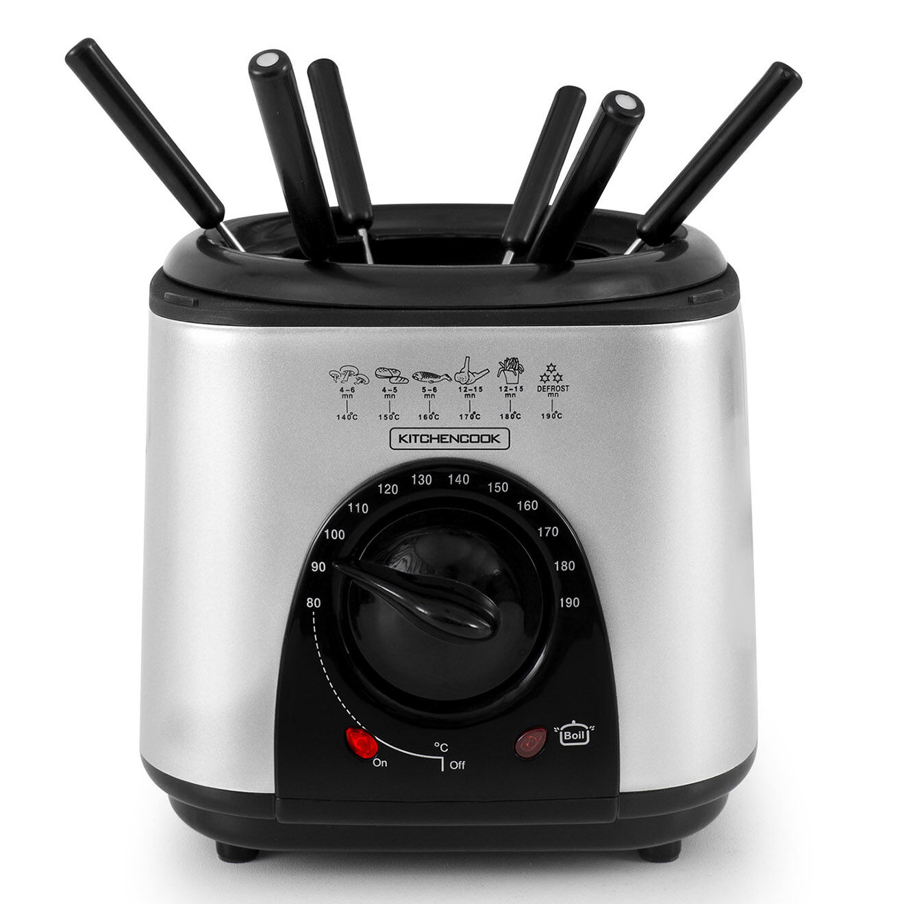 Kitchencook Friteuse électrique avec service à fondue grise - 1 L