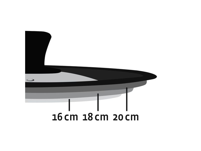 Xavax Universaldeckel für Töpfe und Pfannen 16 - 20 cm Glasdeckel mit Dampfloch