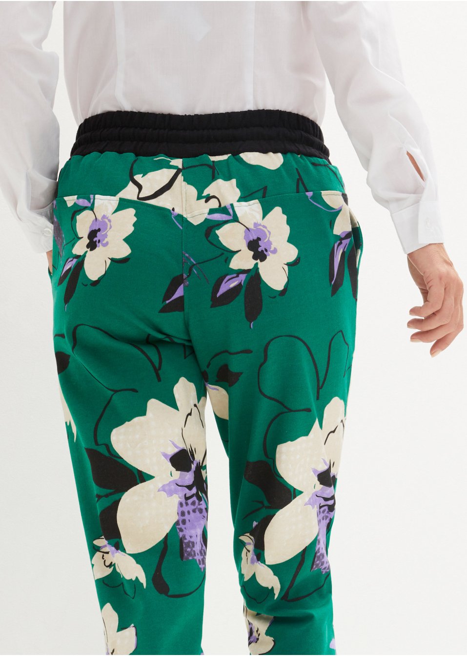 Pantalon sweat à imprimé floral
