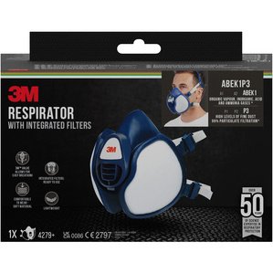 Demi-masque respiratoire 4279+, ABEK1P3, bleu/blanc