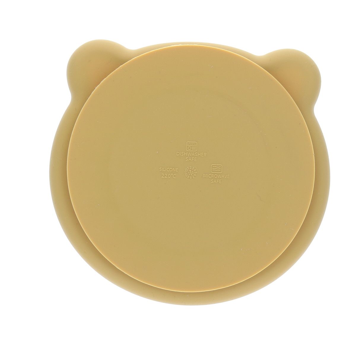 Assiette ours silicone jaune moutarde Pause goûter