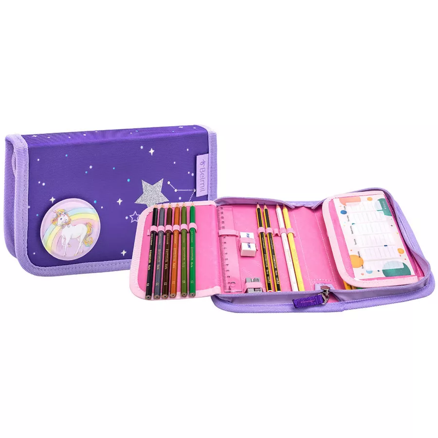 Belmil Schulranzen Premium Comfy Plus Set 6-teilig Dahlia