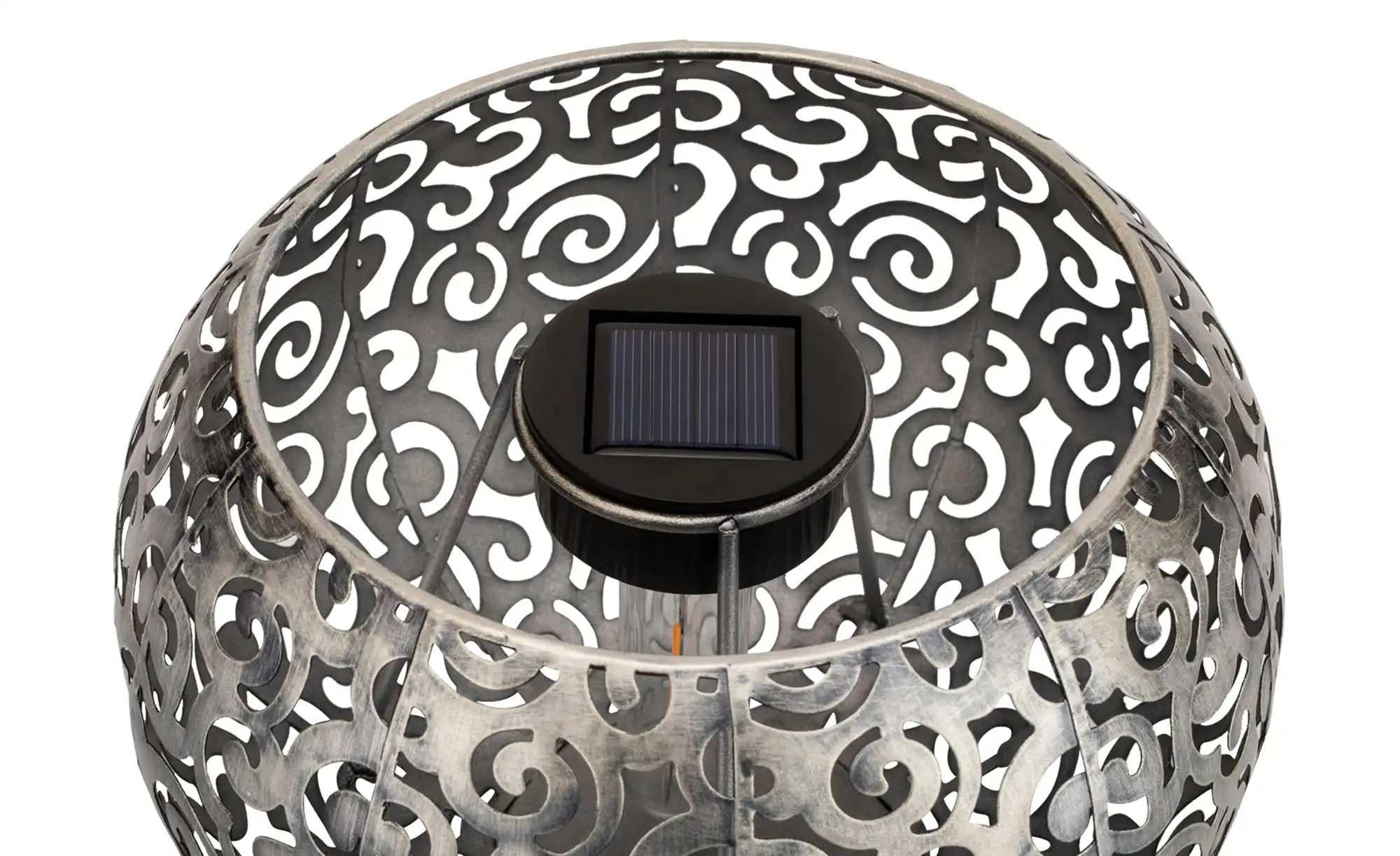 Solar-Tischleuchte, silberfarben `Schale´