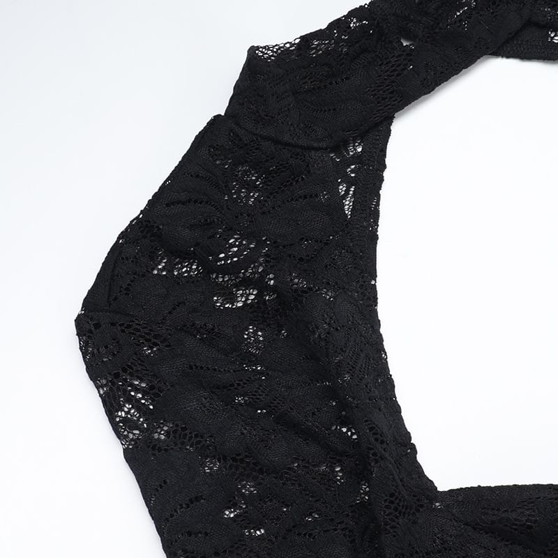 Caarnil - Bootcut jumpsuit met lange mouwen en kanten details