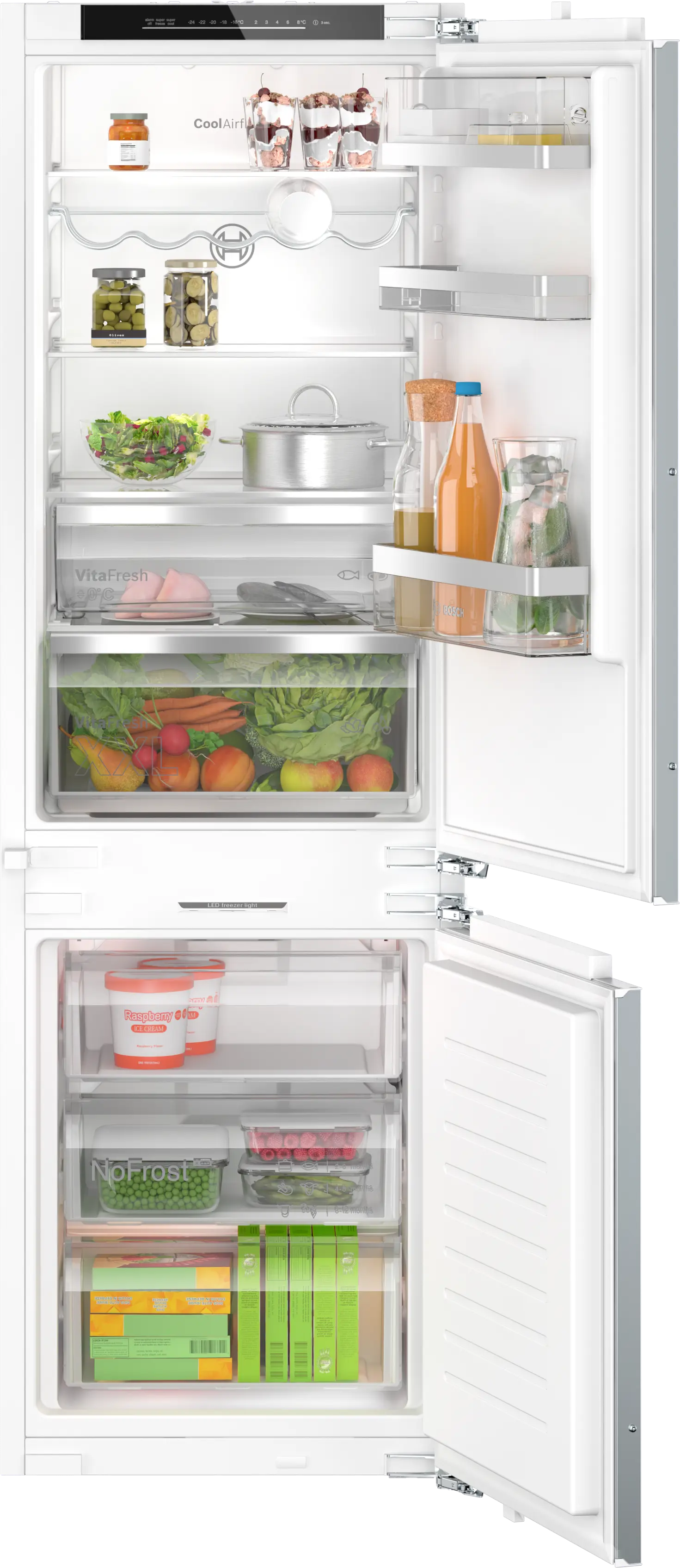 Serie 6 Inbouw koel-vriescombinatie 177.2 x 55.8 cm Vlakscharnier met SoftClose