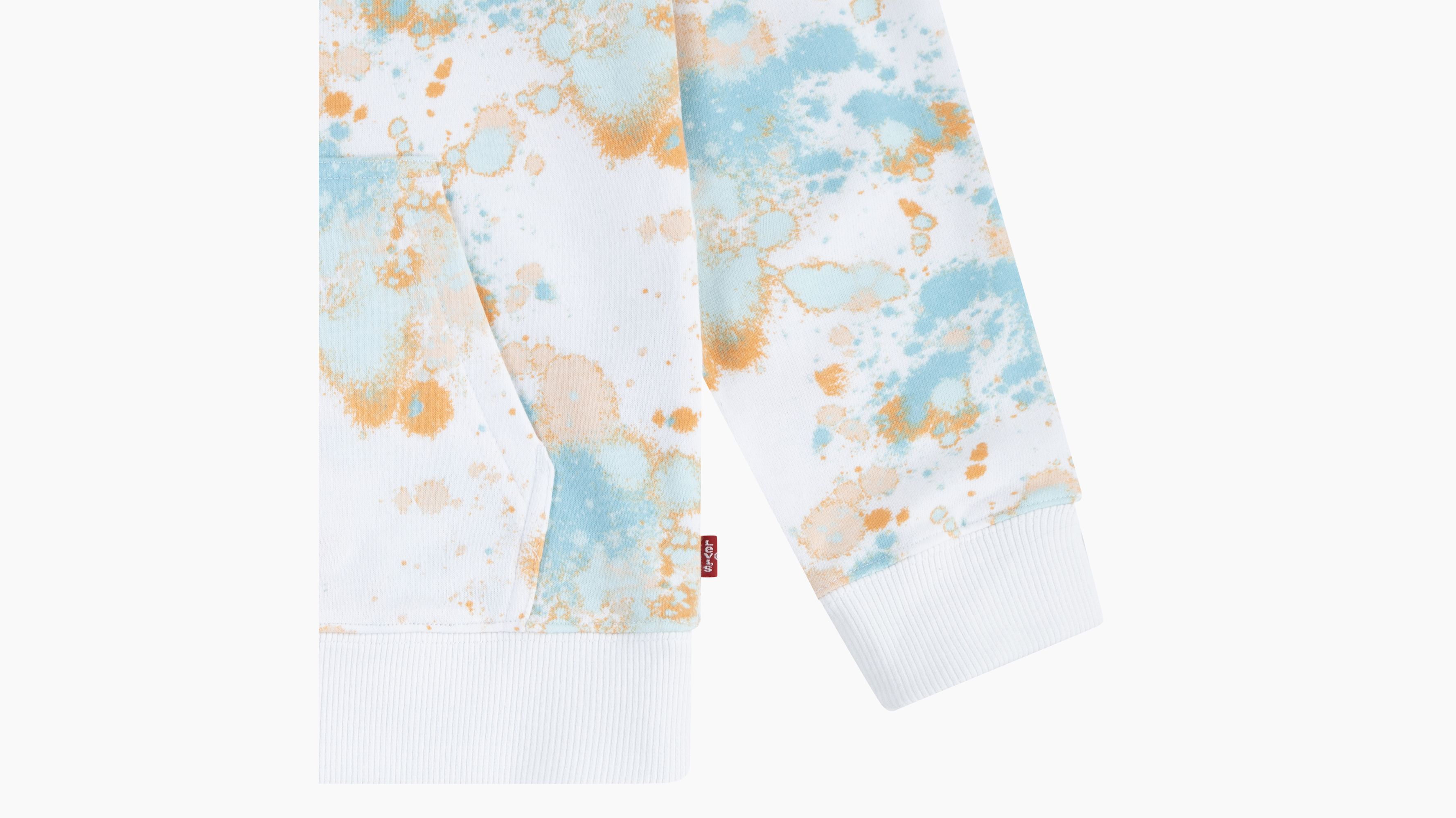 Enfant sweat-shirt à capuche Splatter Print - Bright White - Blanc