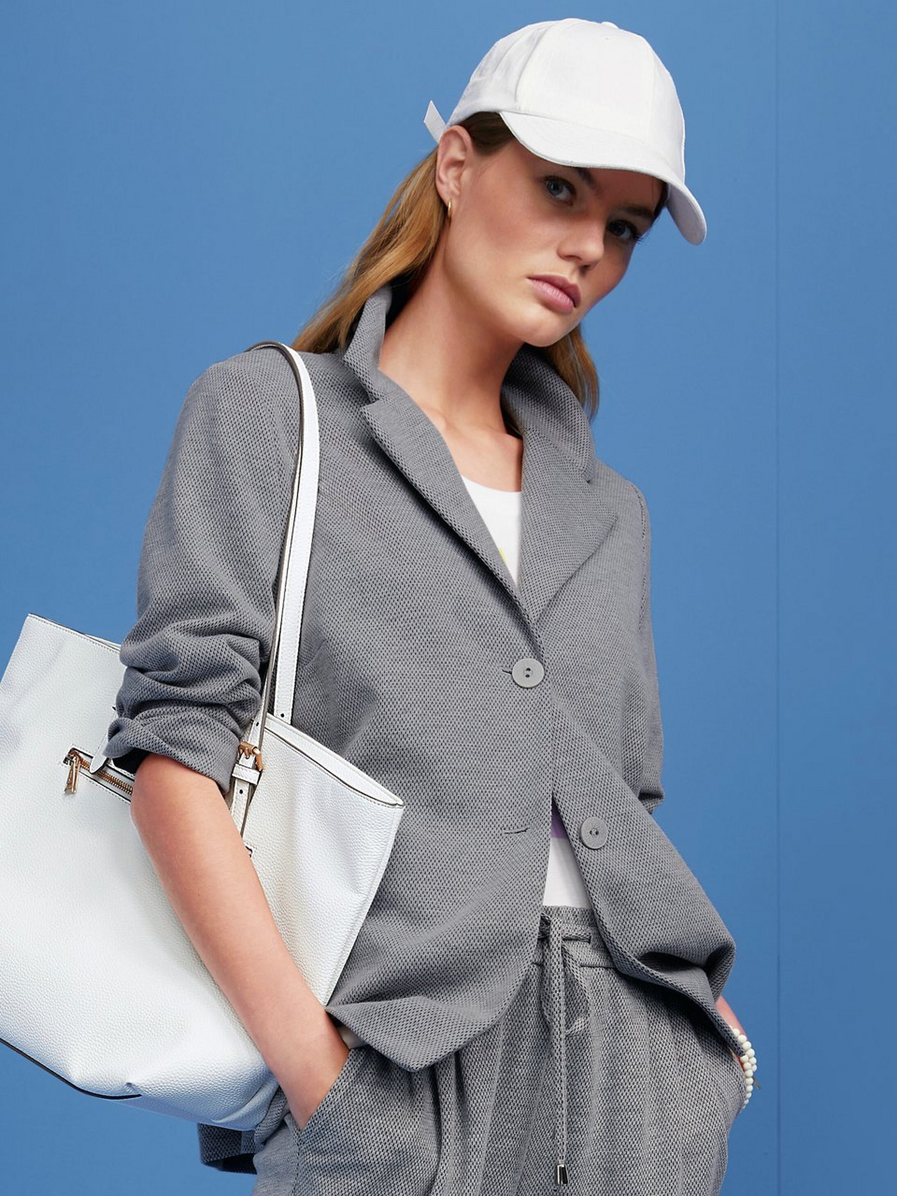 Jersey-Blazer mit 3/4-Arm