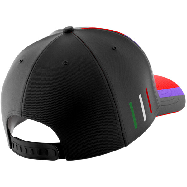 Ixon - Casquette Round Aprilia 23 Noir / Rouge fluo
