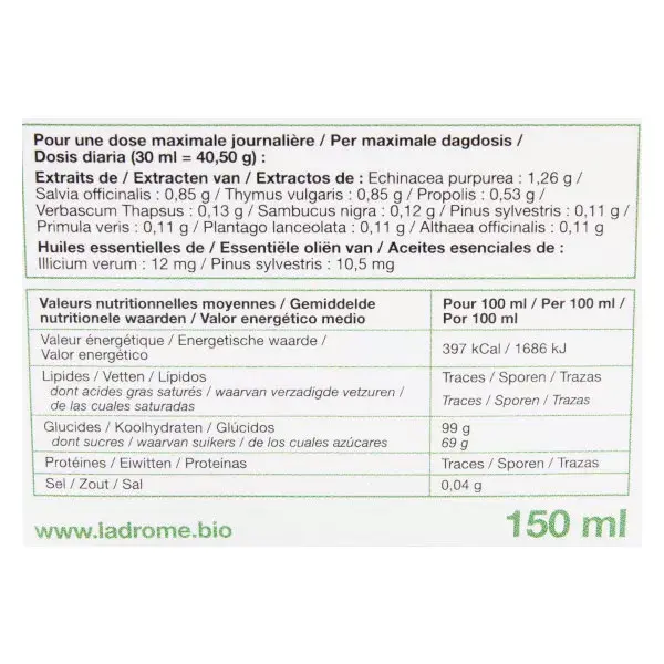 Xarope de Própolis Orgânico Ladrome 150ml