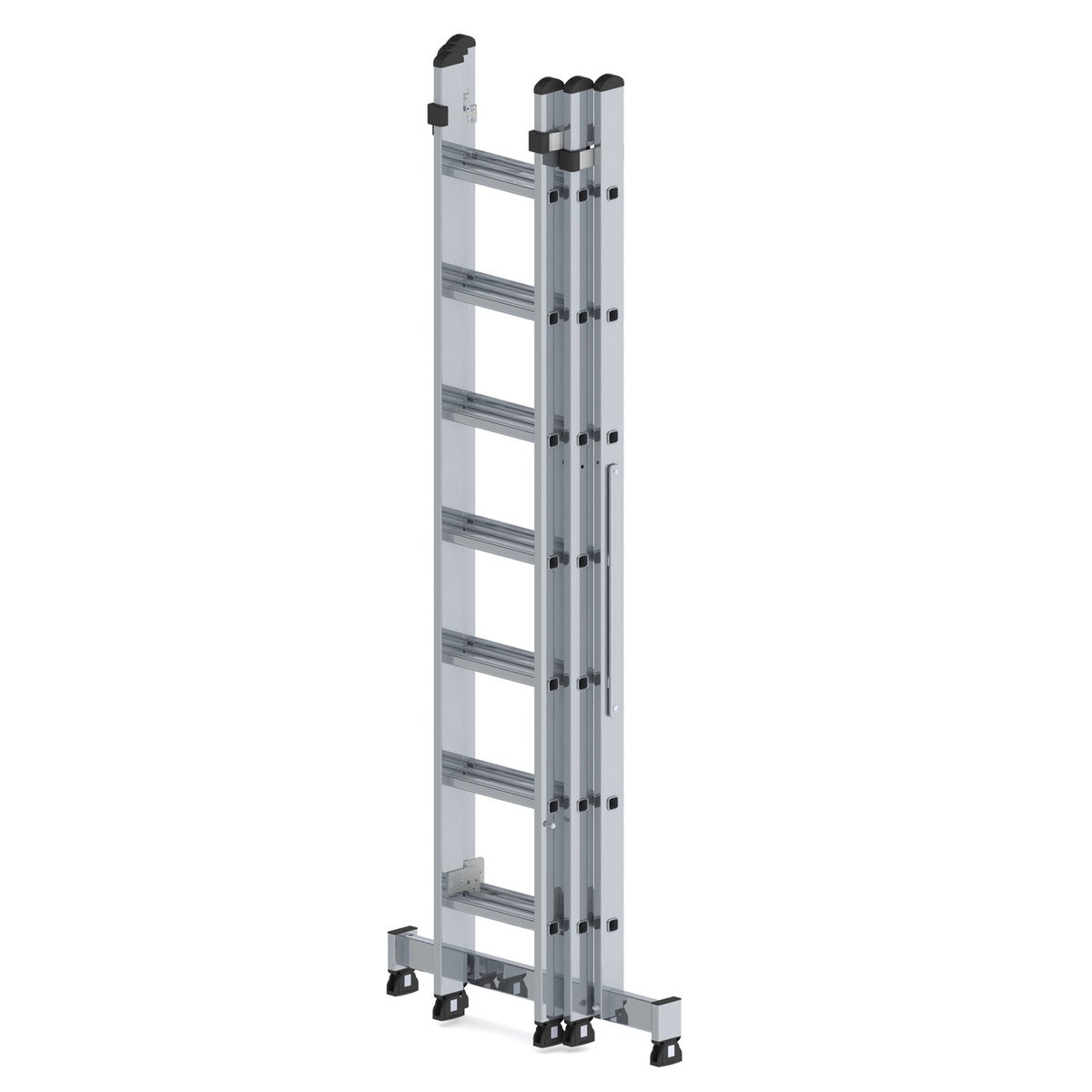 MUNK multifunctionele ladder met Nivello® dwarsbalk, 3x7 sporten