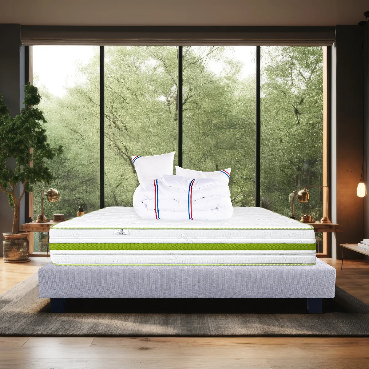 LUXURY LITERIE Rêverie Matelas Sommier Ep 30 cm 140x190 cm