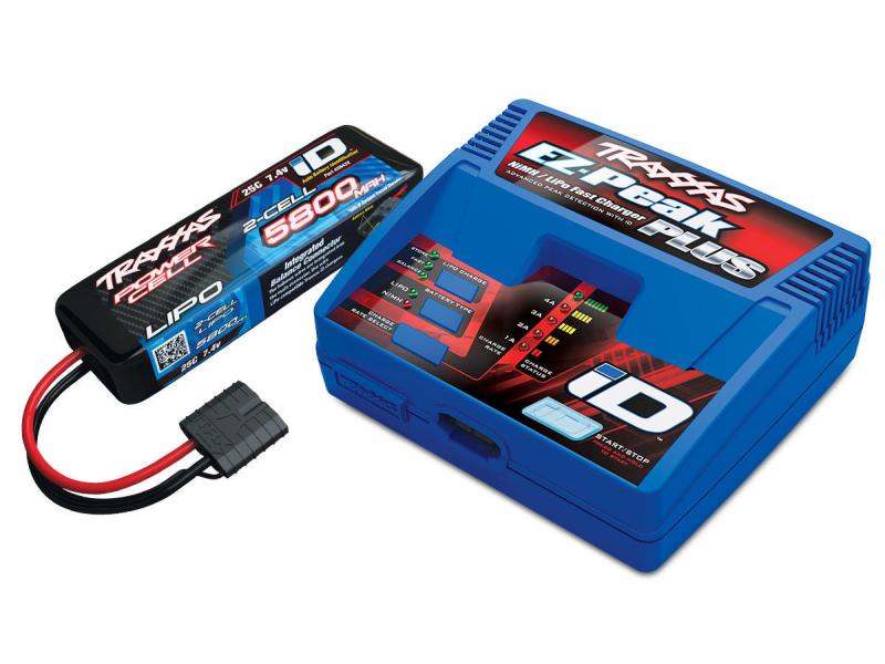 Traxxas Ladegerät Combo EZ-Peak Plus & 1x LiPo-Akku 2S 5800 40-W-Ladegerät inkl. LiPo-Akku
