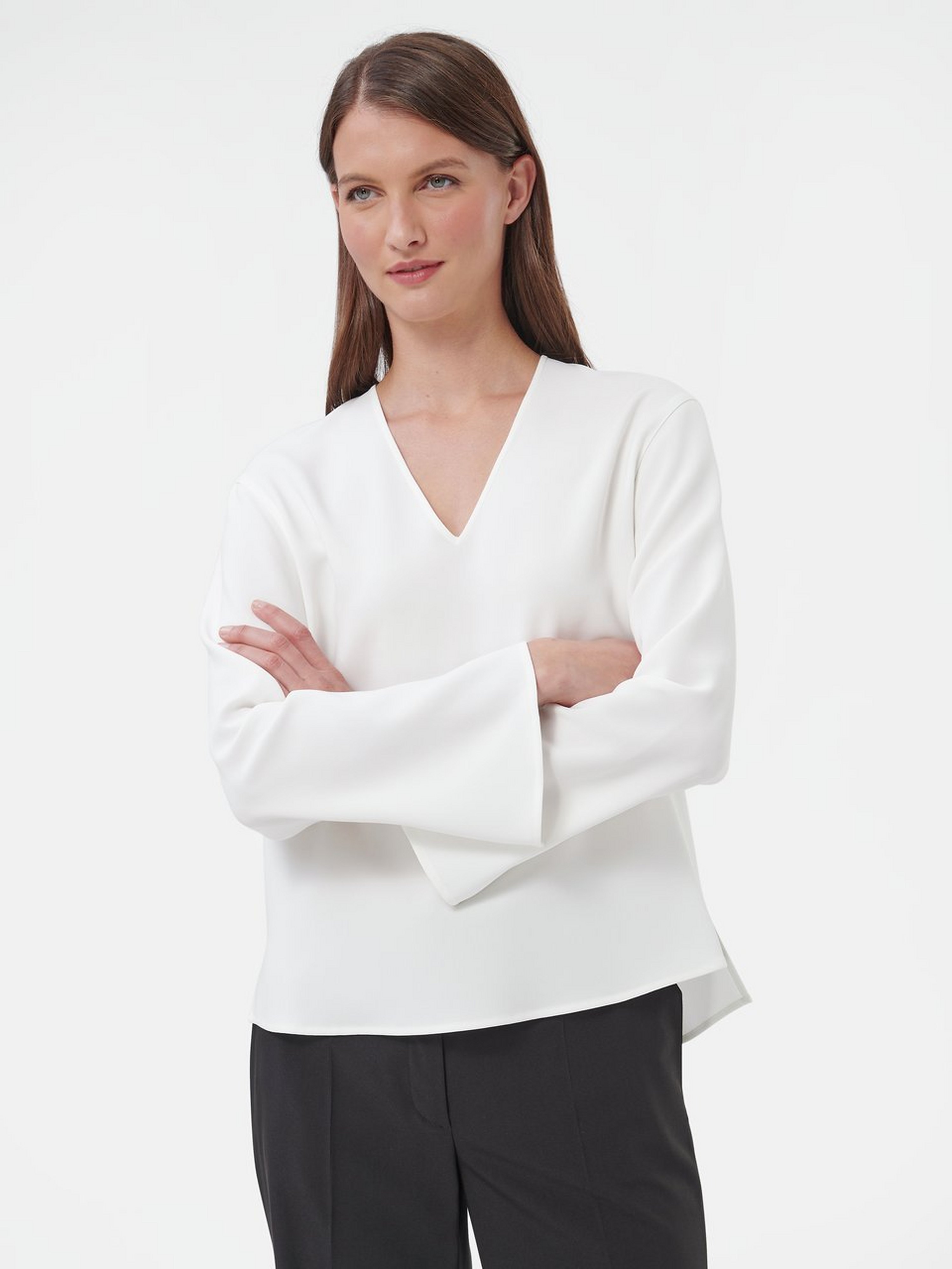 Bluse mit V-Ausschnitt
