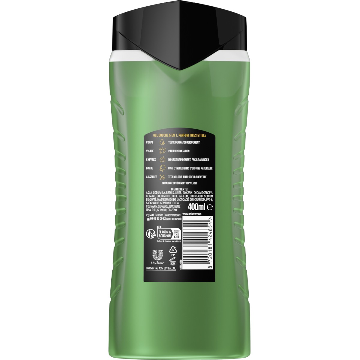 Gel douche 5-en-1 - Lendemain difficile - Homme - 400 ml
