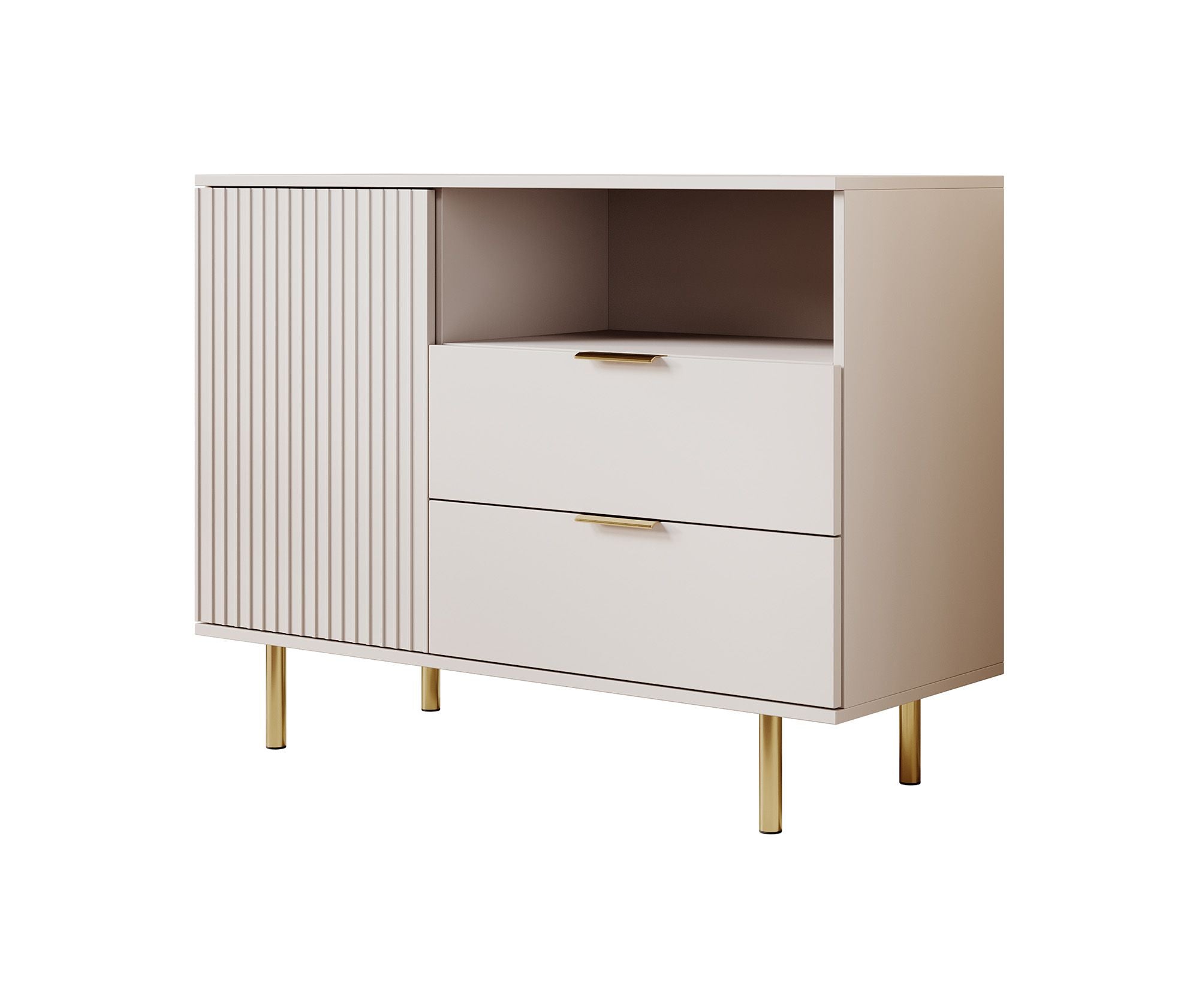 Meubella - Dressoir Nicola - Beige - 107 cm